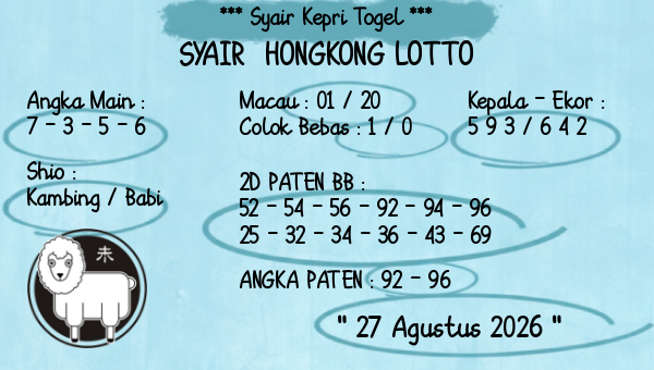 Prediksi Hongkong Lotto
