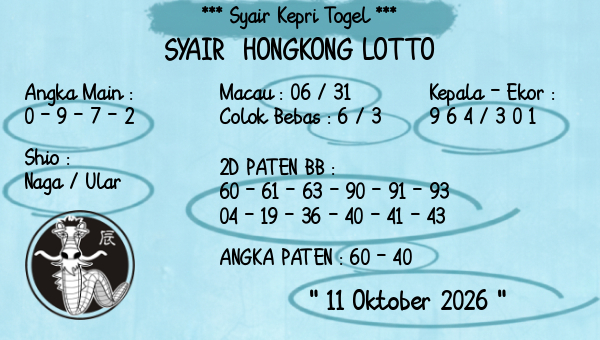 Prediksi Hongkong Lotto