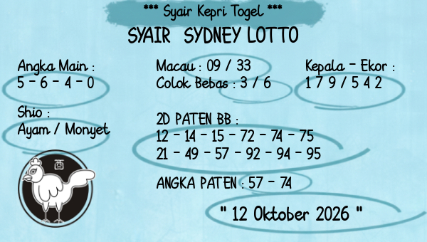 Prediksi Sydney Lotto